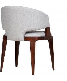 Стул-кресло Ester gray / темный орех