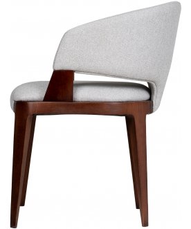 Стул-кресло Ester gray / темный орех