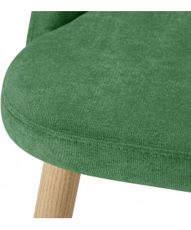 Стул-кресло Lars зеленый / натуральный дуб