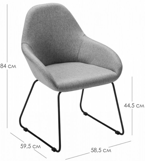 Кресло Kent Diag blue / линк золото