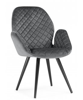 Стул-кресло Муат поворотное графитовый / черный