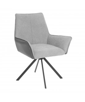 Стул-кресло Murano светло-серый / графит