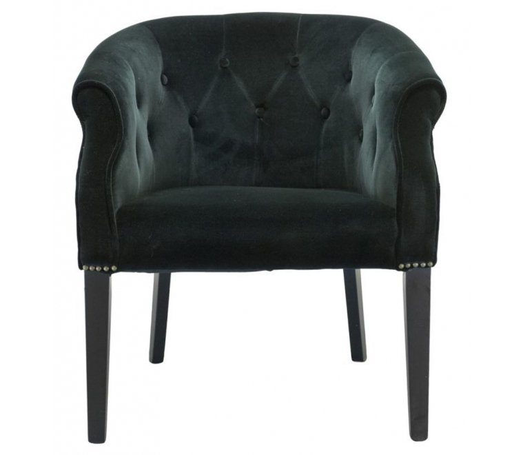 Кресло PJC347-PJ877 бархатное чёрное