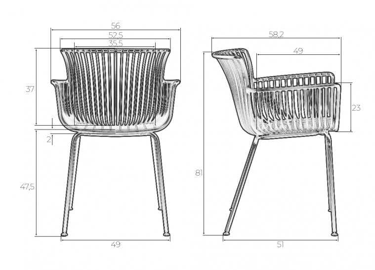 Кресло Ross черный без подушки