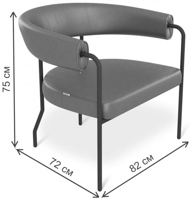Кресло SHT-AMS120 букле светло-серый / антрацит