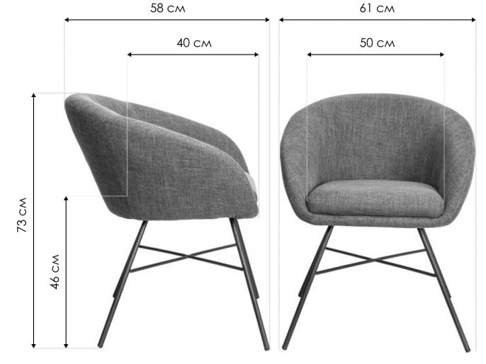 Кресло Amur велюр синий / золото