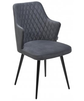 Стул на металлокаркасе Herman темно-серый / черный