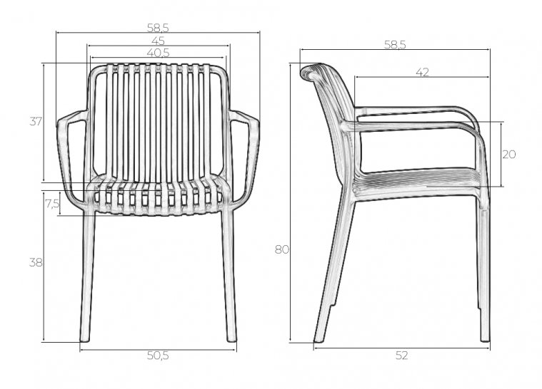 Кресло Walter Arm темно-серый