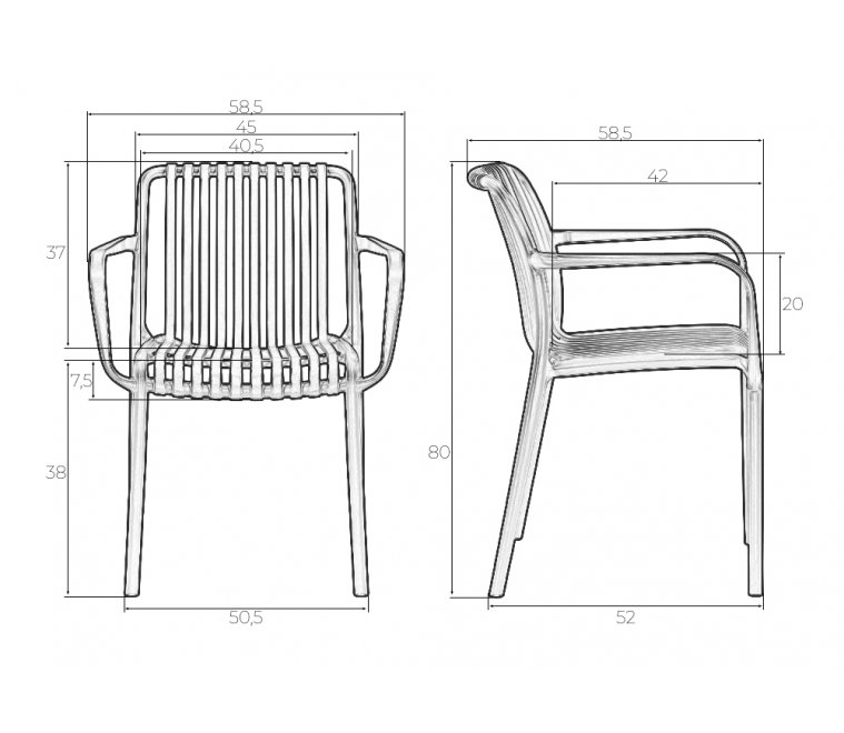 Кресло Walter Arm темно-серый