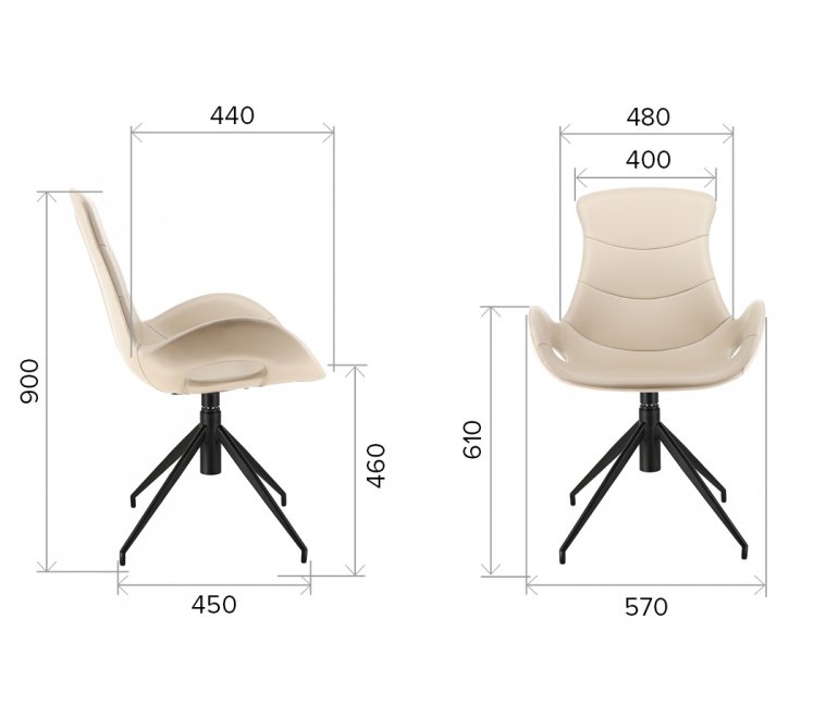 Обеденное кресло Everprof Freedom экокожа серый