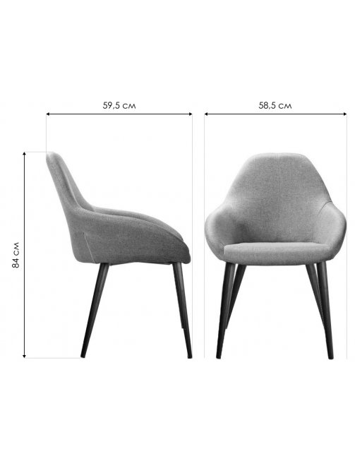 Кресло Kent блюарт / тёмный орех