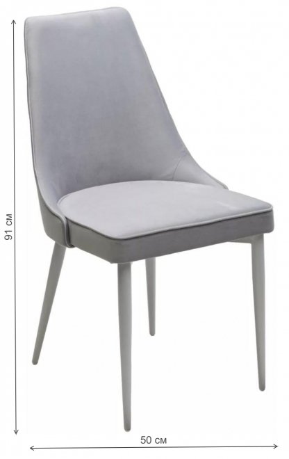 Кресло Nepal-P BM-4 велюр светло-серый / белый каркас