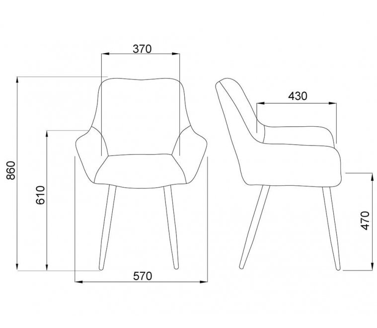 Кресло Pablo велюр серый