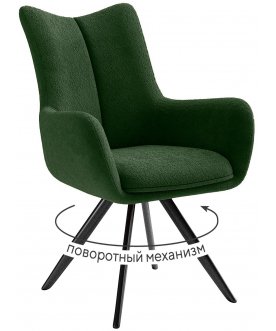 Металлический стул поворотное DikLine 351 зеленый / черный