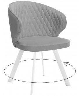 Кресло DikLine 249 B22 grey / белый