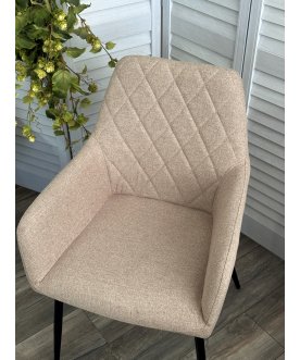 Стул-кресло Novara ткань barrel-09 бежевый / черный