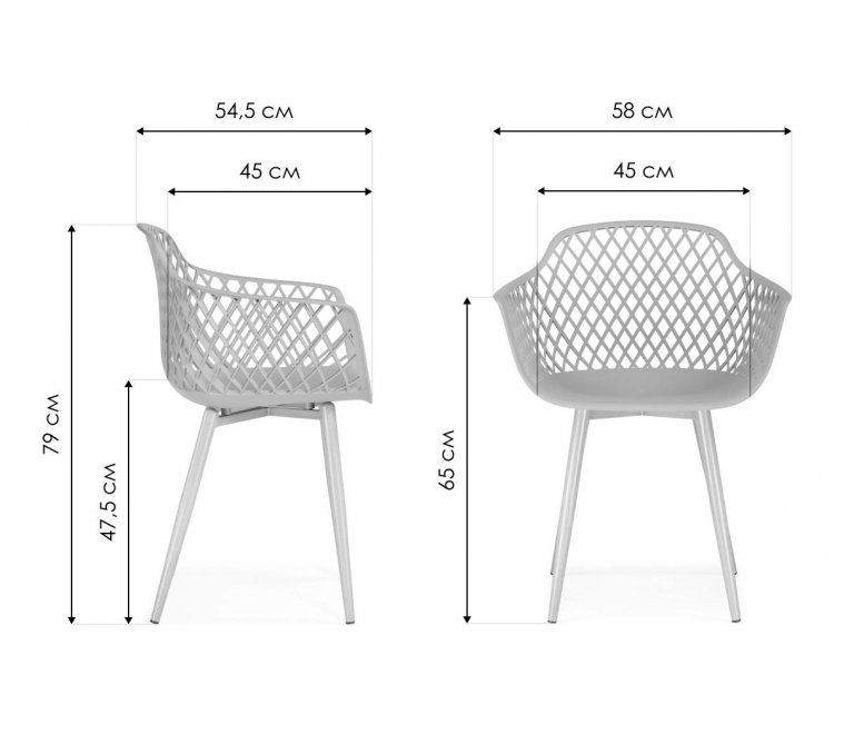 Пластиковый стул Rikon black / wood