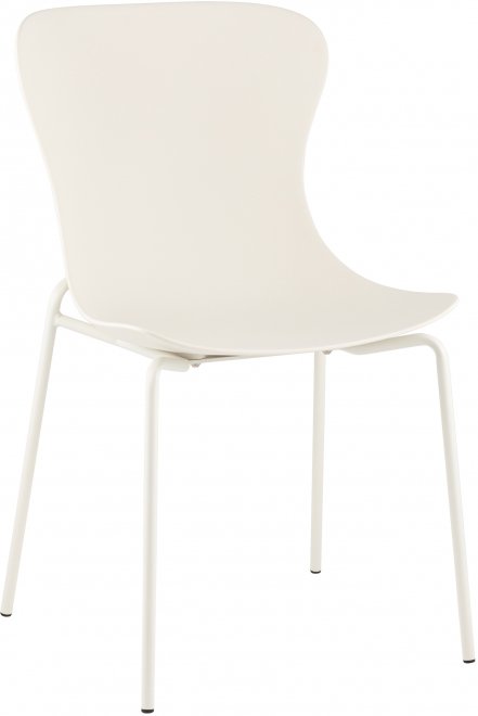 Стул на металлокаркасе Shaya молочный