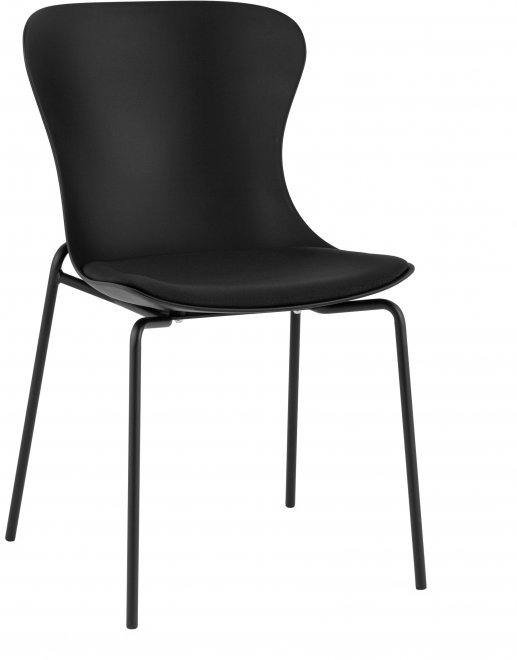 Стул на металлокаркасе Shaya с подушкой черный