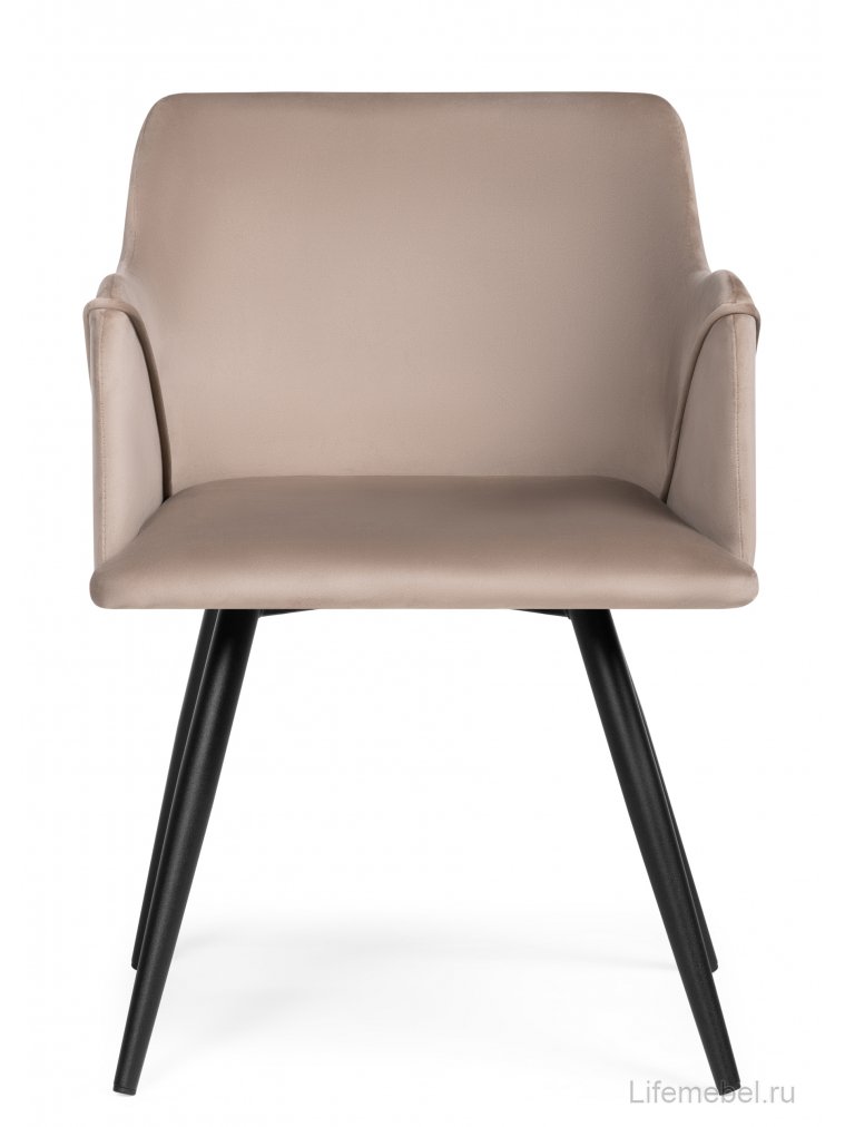 Полубарный стул Эджелл серый микровелюр Бренди 22 Грей / черный каркас