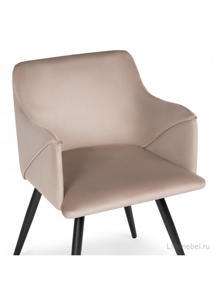 Полубарный стул Эджелл серый микровелюр Бренди 22 Грей / черный каркас