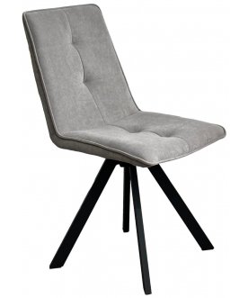 Дизайнерский стул Bronx велюр серый B22 / черный