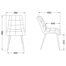 Стул на металлокаркасе Fred
