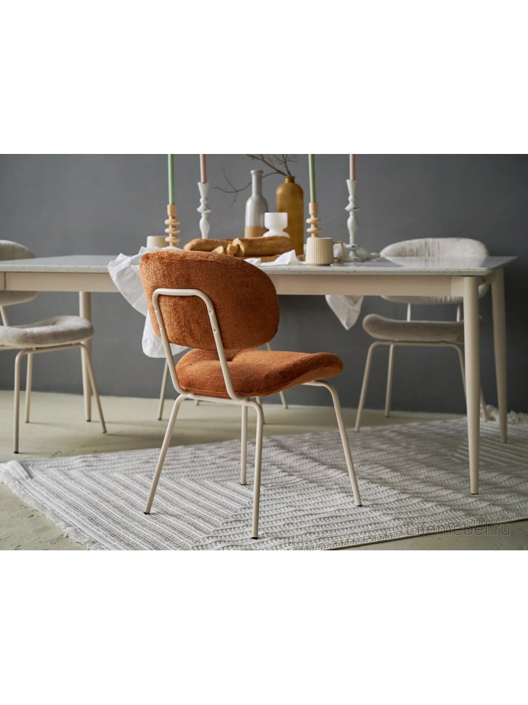 Стул на металлокаркасе Gigi терракотовый / белый