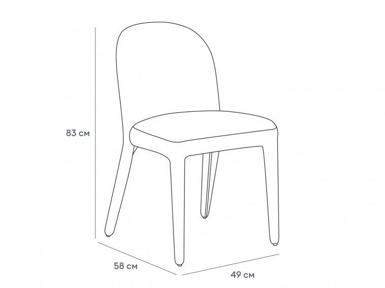 Стул на металлокаркасе Hosop серый