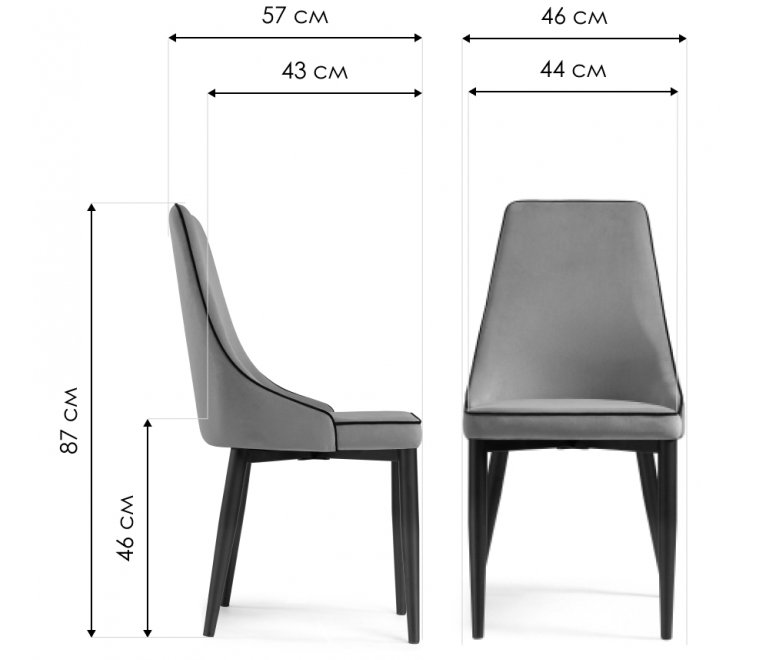 Стул на металлокаркасе Kora 1 light blue / white / black