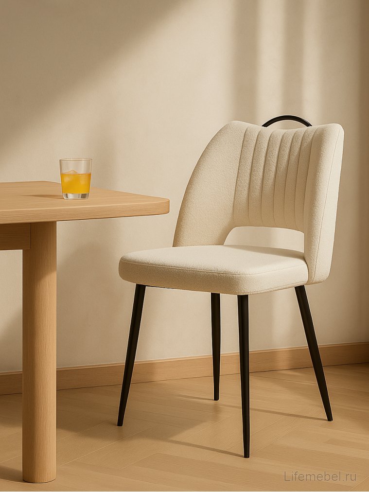 Стул на металлокаркасе Barton beige / black