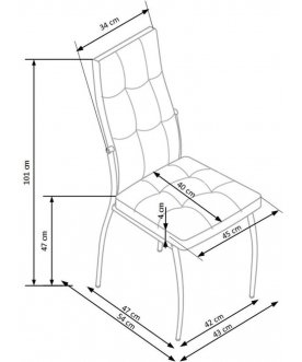 Стул на металлокаркасе K416