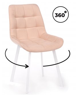 Стул на металлокаркасе Челси 360 П бежевый (zd 210) / белый