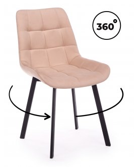 Стулья на металлокаркасе Челси 360 бежевый (zd 210) / черный