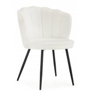 белая ткань букле / черный