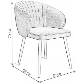 Стул на металлокаркасе 258