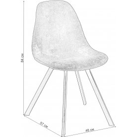 Стул на металлокаркасе Eames Loft