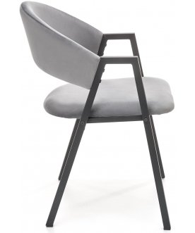 Дизайнерский стул K473 серый / черный