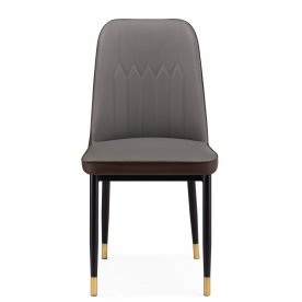 Стул на металлокаркасе Flor gray / brown / black