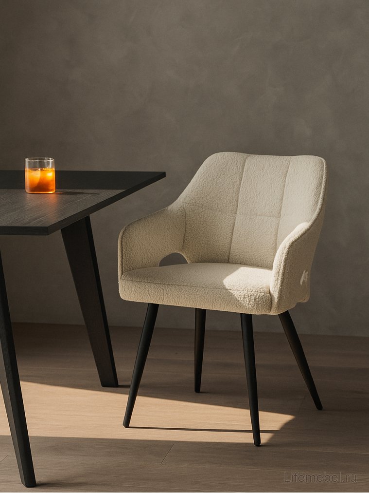 Стул на металлокаркасе Hera beige / black