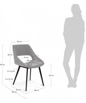 Стул на металлокаркасе Hest