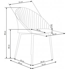 Стул на металлокаркасе K357