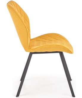 Стул на металлокаркасе K360 горчичный / черный