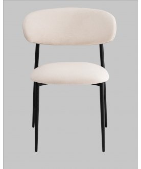 Металлический стул Брам велюр молочный