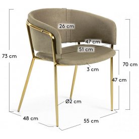 Стул на металлокаркасе Konnie