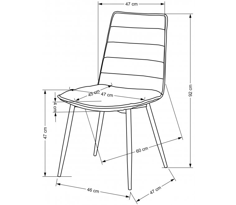 Стул на металлокаркасе Лонни серый