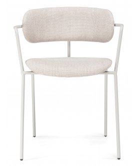 Стул-кресло Маки бежевый / серый матовый