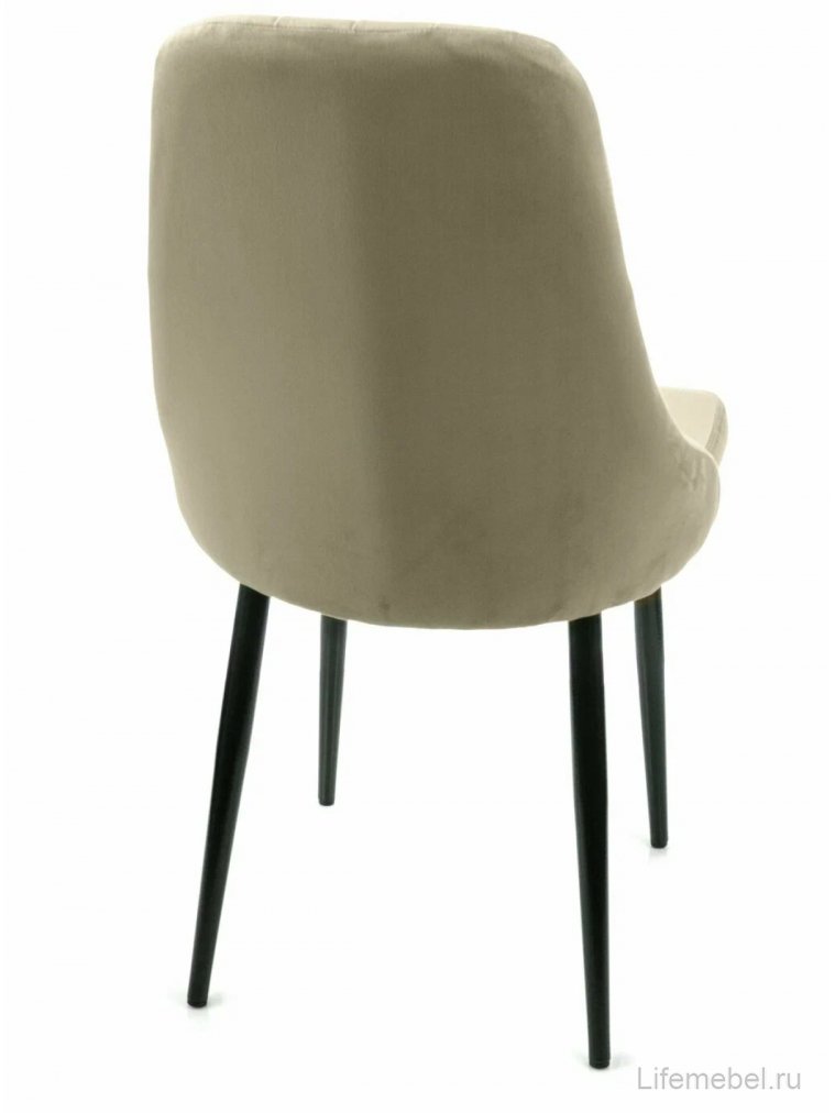 Стул на металлокаркасе Милан бежевый / чёрные ножки