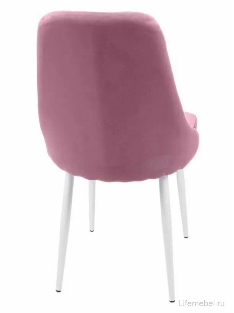Стул на металлокаркасе Милан пудровый / белые ножки