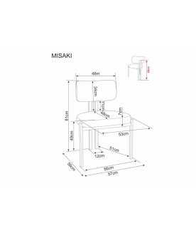 Стул на металлокаркасе Misaki